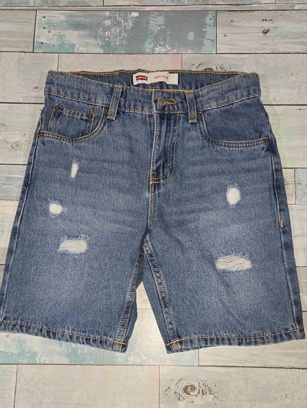 Boys Levis 511 Slim Jean Shorts Size 12